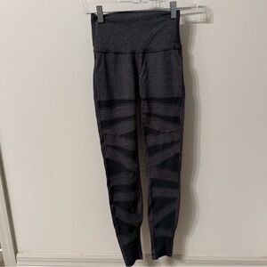 Lululemon 28” Gray Leggings with Mesh Detailing